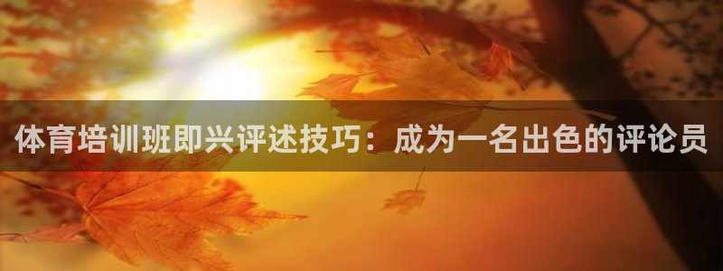 欧陆娱乐公司产品介绍怎么写：体育培训班即兴评述技巧：