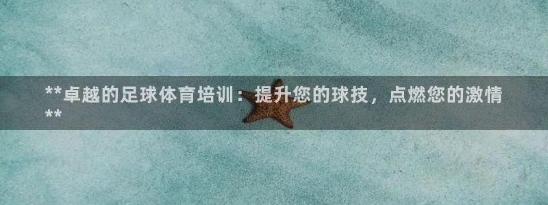 欧陆娱乐平台登陆地址是什么样的：**卓越的足球体育培训：提升